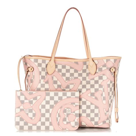 louis vuitton damier azur tahitienne neverfull mm|damier neverfull mm price.